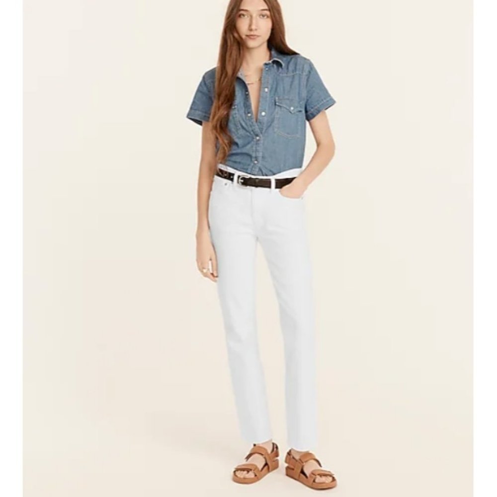 J. Crew Adult 27T 9 Inch Vintage Slim Straight Cotton Pants Women's NWT BF520